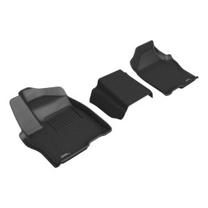 Chevrolet Silverado Floor Mats - Front - 3D MAXpider - Kagu - Black - `19-`26 Chevrolet Silverado Floor Mats - Front - 3D MAXpider - Kagu - Black - `19-`26